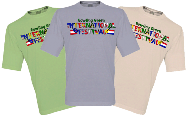 Bowling Green International Festival logo T-shirt design