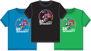 2014 t-shirt design by INI Printwork 25 Years of Celebrating Diversity